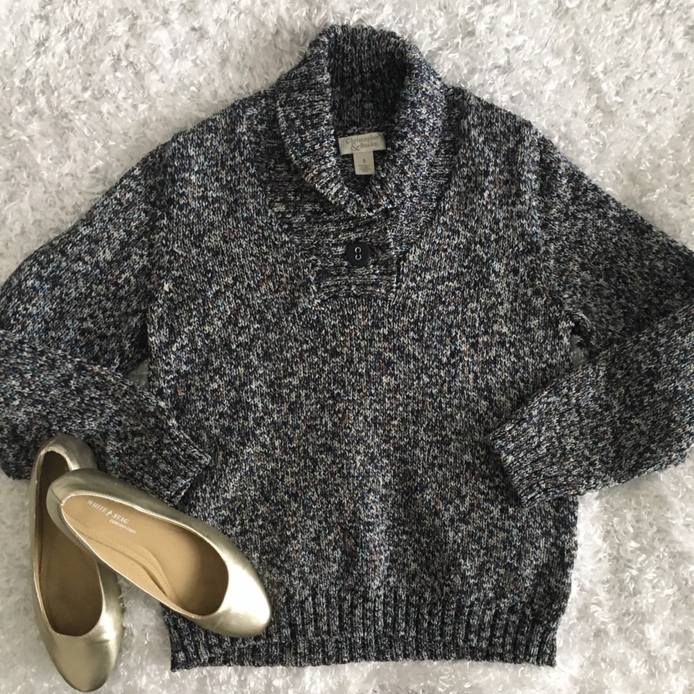 NWOT Christopher & Banks Multicolor Knit Sweater - Picture 2 of 4
